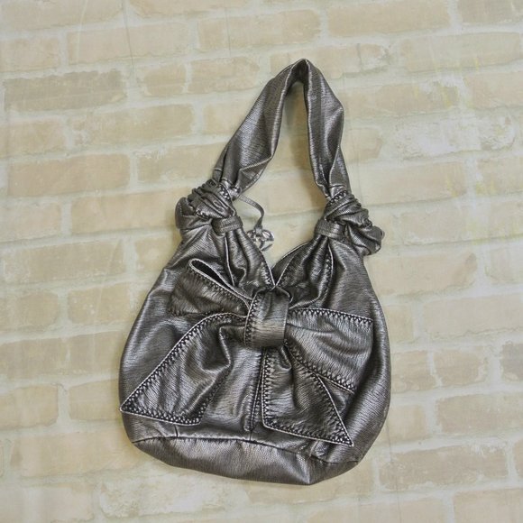 Marc Ecko Red Pewter Bow Shoulder Bag - Picture 3 of 11